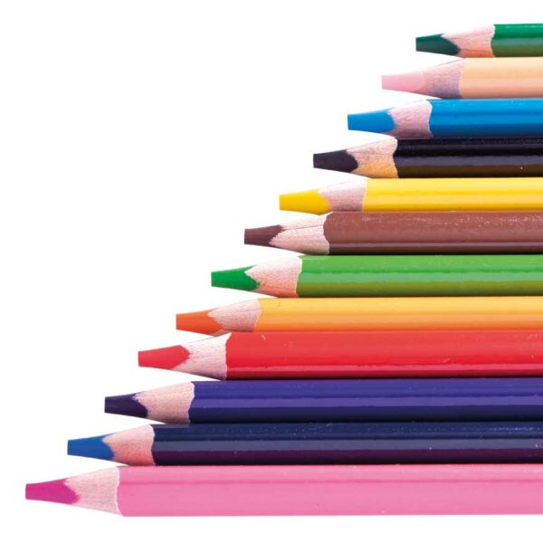Colores Triangulares Largos X12 + Lápiz + Sacapuntas - Imagen 3