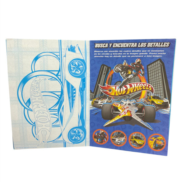 Hot Wheels Libro de actividades + 12 Plumones - Imagen 3