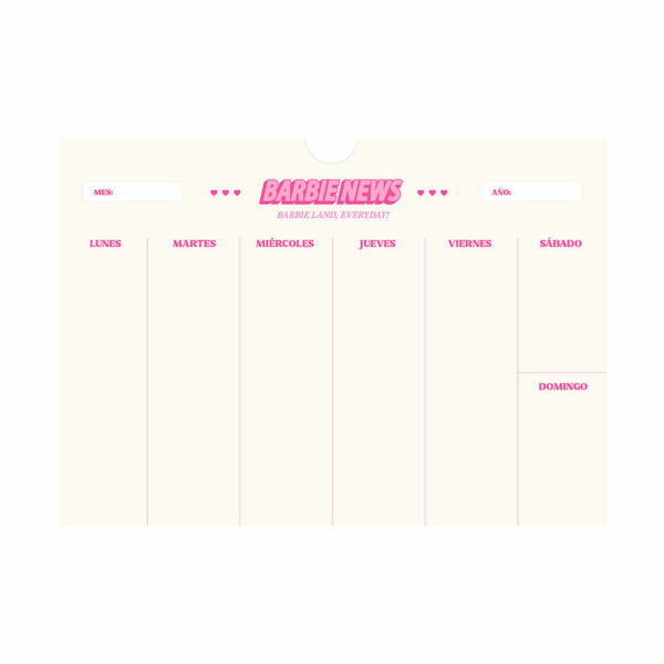 Planner Barbie A4 - Anillado - Imagen 3