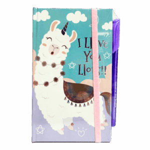Bom Dia Agenda con liga - Llamita + Bolígrafo Trimax
