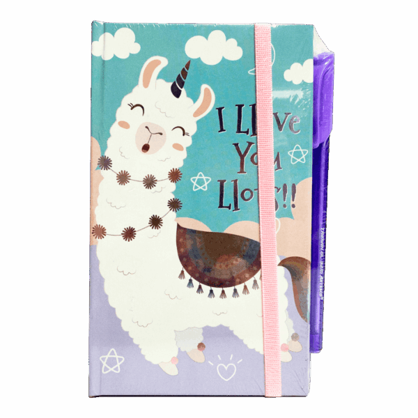 Bom Dia Agenda con liga - Llamita + Bolígrafo Trimax