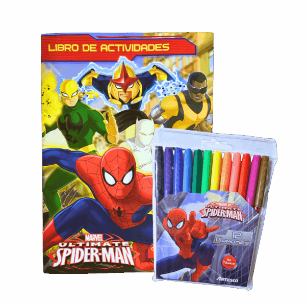 Spiderman Libro de Actividades + 12 Plumones