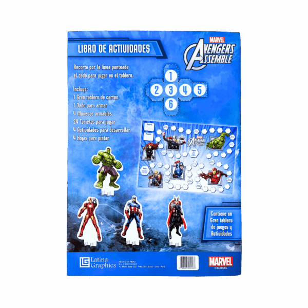 Libro de Actividades Avengers + Tablero de juegos - Imagen 2